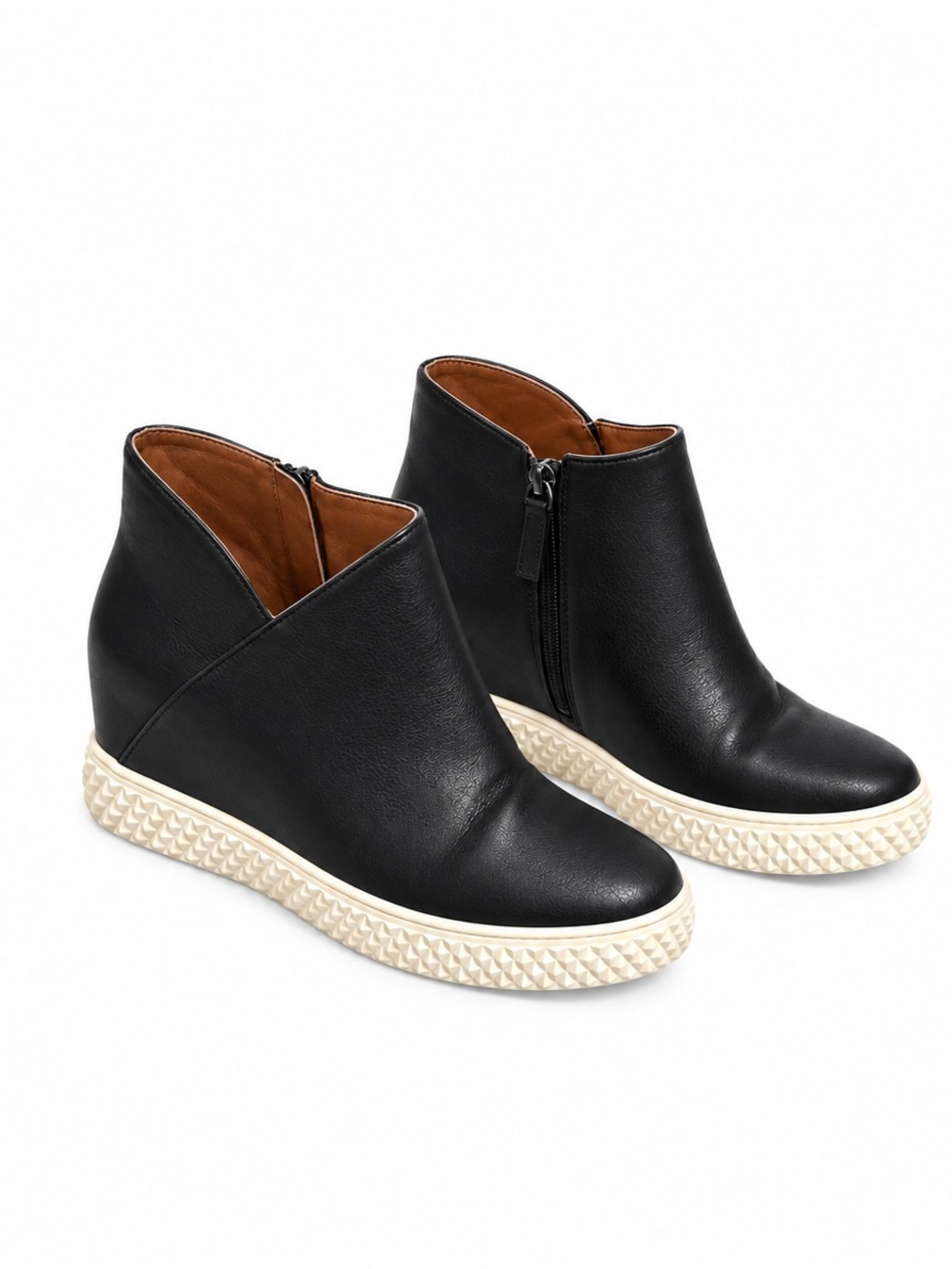 Aerosoles Black Wedge Sneaker Ankle Boots Women’s Size 7